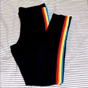 Eye Candy Rainbow Trim Leggings